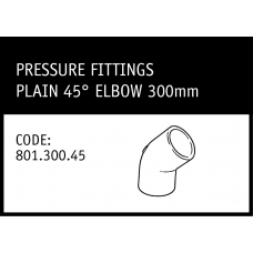 Marley Plain 45° Elbow 300mm - 801.300.45